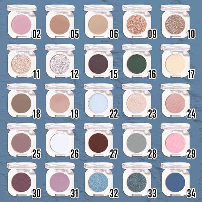 Dark Blue Single Matte Eyeshadow Makeup, Neutral Powde Eye Shadow for Women, Dark Blue Matte Singles Eyeshadow Palette Pigmented Waterproof, sombras para ojos, Girls Monochrome Eyeshadows Gift-BrightBean Baby