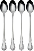 Oneida True Rose Iced Tea Spoons, Set of 4,Silver