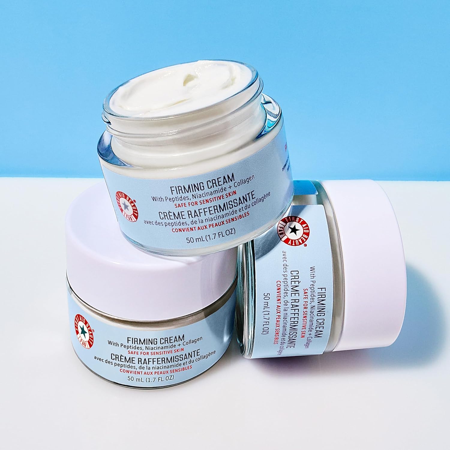 First Aid Beauty - Firming Collagen Cream with Peptides & Niacinamide, Ultra-Rich Plumping Moisturizer, Hydrates & Visibly Firms, Non-Comedogenic, Safe for Sensitive Skin, 3.5 oz-BrightBean Baby