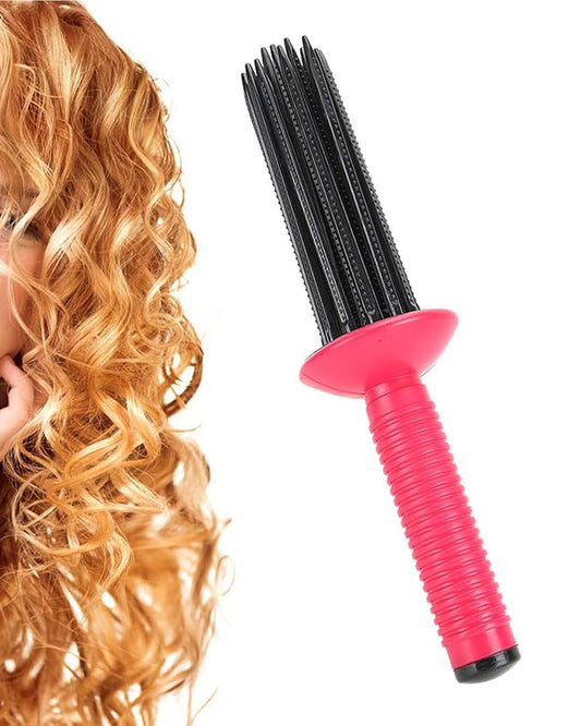 Hair Fluffy Styling Curler Curls Comb,Hair Curler Curling Make Up Brush Roller Tool Portable Hair Curling Roll Comb Anti‑Slip Professional Round Hair Brush for Home Personal Use Travel-BrightBean Baby