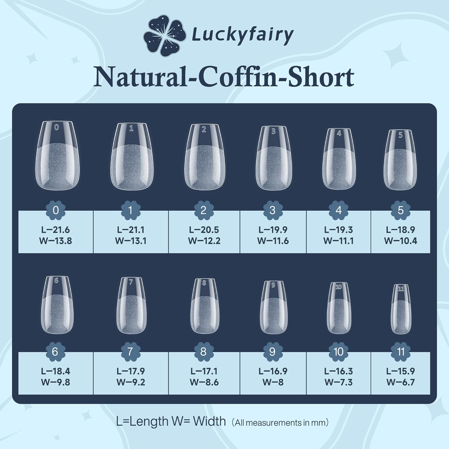 Coffin Press on Nails: 504pcs Pre-etched Short Nails Clear Coffin Gel Tips for Full Cover Fake Nails French Nail Extension Salon Home DIY 12 Sizes Gelly Tips-BrightBean Baby