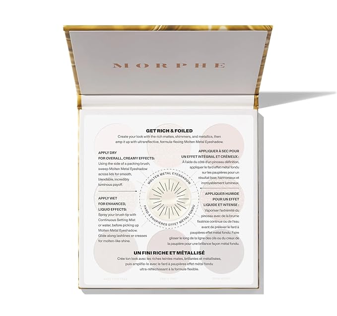 Morphe Rich & Foiled Artistry Palette - Foil-Effect Eyeshadow Palette with Matte, Shimmer & Foil Finishes - Brown & Gold Eyeshadow with Luminous Payoff - Gold Seeker (0.35 oz)-BrightBean Baby