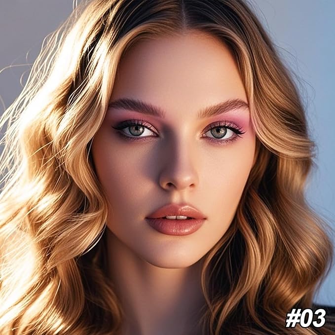 Erinde 4 Colors Eyeshadow Palette Eye Shadow Makeup, Matte Shimmer Metallic Purple Mauve Nude Neutral Eyeshadow, Long Wearing, Velvety Pigmented Blendable, Quad Eye Shadow Palette, 03-BrightBean Baby