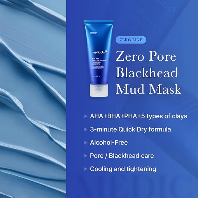 medicube Zero Pore Blackhead Mud Mask with Jelly Brush-BrightBean Baby