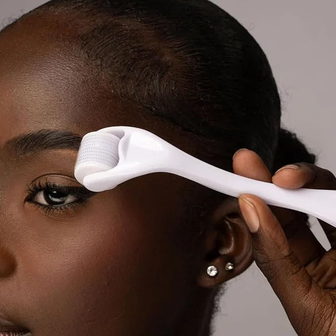 ROSELYNBOUTIQUE Derma Roller for Hair Beard Facial Skin Face 540 Microneedles At-Home Beauty Instrument White Holiday Gift for Men Women-BrightBean Baby