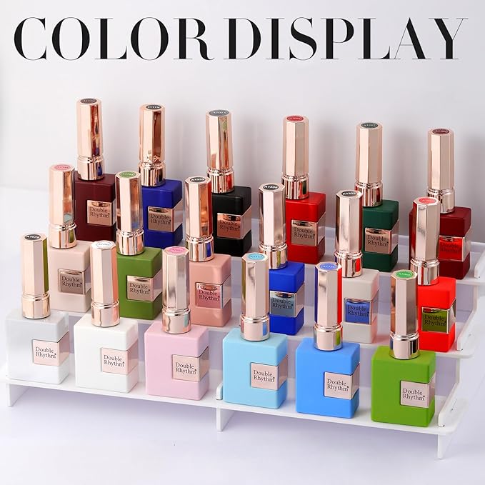 Double Rhythm 0.5Oz Translucent Gel Polish Sheer Neutral Natural Light Milky Same Color Same Bottle 15ML Jelly Gel Polish Art DIY at Home (Pink Rose-A1382)-BrightBean Baby