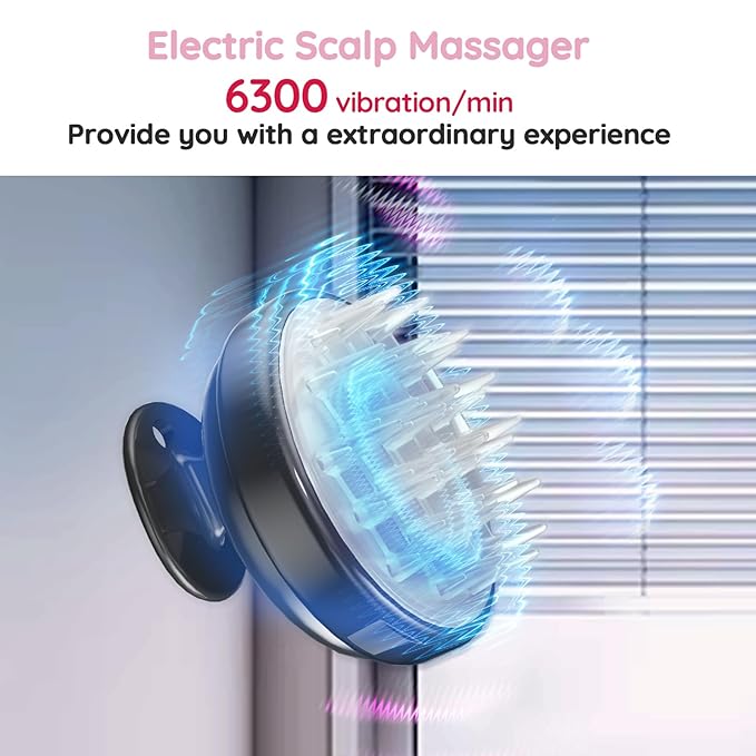 Electric Handheld Hair Massager, Cordless Hair Scalp Massager Portable Head Scratching Massager with 2 Modes Vibration Comb for Hair Growth, Deep Cleansing and Stress Relaxation-BrightBean Baby