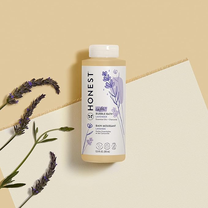 Honest Beauty Extreme Length Volumizing Clean Mascara + Honest Lavender Foaming Bubble Bath Bundle | Naturally Derived + Cruelty Free | 0.27 fl oz, 12 fl oz-BrightBean Baby