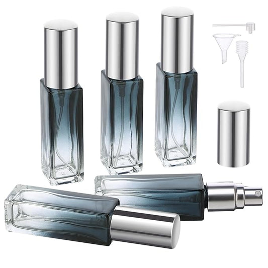 Segbeauty Refillable Perfume Bottle Travel, 5 Set of 10ML Pocket Glass Perfume Atomizer, Empty Fine Mist Mini Travel Bottles Set Cologne Atomizer Dispenser Fragrance Sprayer Cosmetic Container-BrightBean Baby