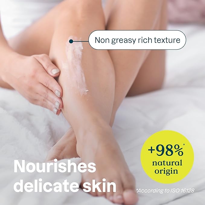 ATTITUDE Body Cream for Sensitive Skin with Oat, EWG Verified, Dermatologically Tested, Vegan, Argan Oil, 8 Fl Oz-BrightBean Baby