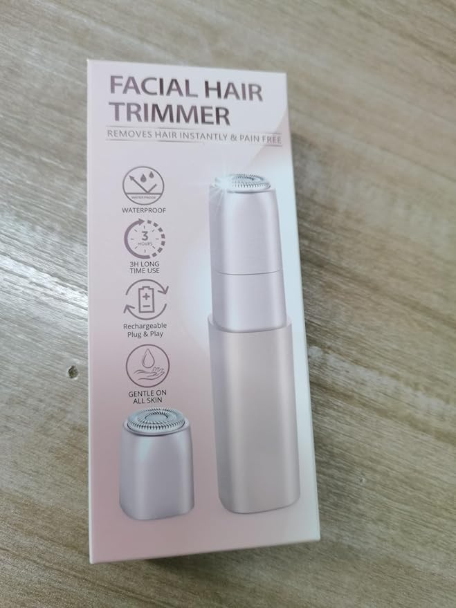 Rechargeable Facial Hair Remover for Women: Painless Mini Face Razors Shaver with 2 Replacement Heads,Electric Facial Hair Removal Device for Upper Lip, Chin & Face for Home & Travel-BrightBean Baby