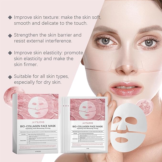 Retinol Collagen Face Mask – Korean Tightening Hydrogel Overnight Mask, Deep Moisturizing & Elasticity Boost, Long-Lasting Hydration & Brightening Skin (Deep Hydrating Mask)-BrightBean Baby