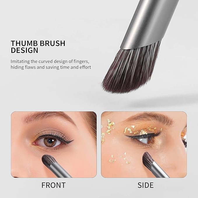 DUcare Professional Makeup Brush Set 22Pcs with Travel Case Synthetic Kabuki Foundation Brush, Face Powder Brush, Blush Brush, Concealer Brush, Eyeshadow Brushes-BrightBean Baby