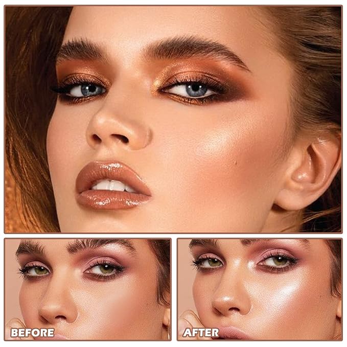 Polvo De Hadas Highlighter Glitter Stick Body Glitter Shimmer Face Brightening Highlighter Contour Powder Makeup Stick Face Blusher Fairy Glitter Highlighter Makeup - 02#Fairy Pink-BrightBean Baby