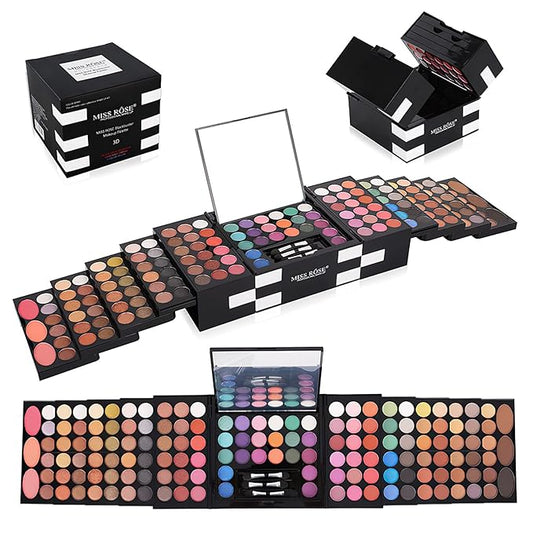 Eyeshadow Palette Cosmetics,Contour Palette Maquillaje Para Mujer,makeup Kit for Women Full Kit,With 142 Color Eyeshadow 3 Color Blush 3 Color Eyebrow Powder…-BrightBean Baby