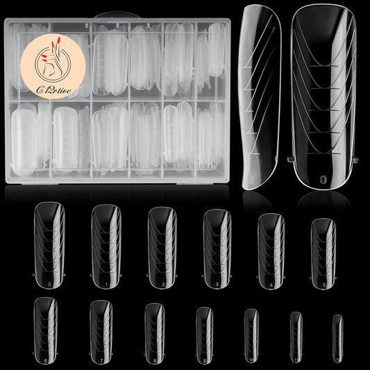 130Pcs Dual Nail Forms,Flat Oval Extension Poly nail gel Nail Forms Full Cover Reusable Nail Molds 13 Sizes for Solid Nail Gel Glue Nail Art Design Salon&DIY-BrightBean Baby