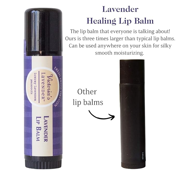 Victoria's Lavender Natural Body Products Gift Set - Handmade Soap, Hand & Body Lotion, Lip Balm, Body Candle Skin Care Sets & Kits, Lavender Bath and Body Products for Women, Lavender-BrightBean Baby