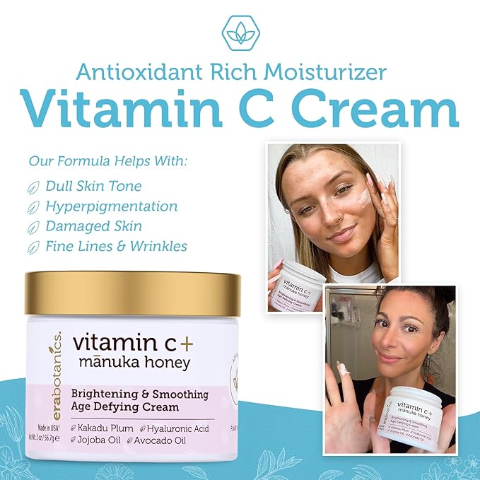 Advanced Vitamin C Face Cream - Brightening & Nourishing with Jojoba Oil, Kakadu Plum for Fine Lines, Wrinkles-BrightBean Baby