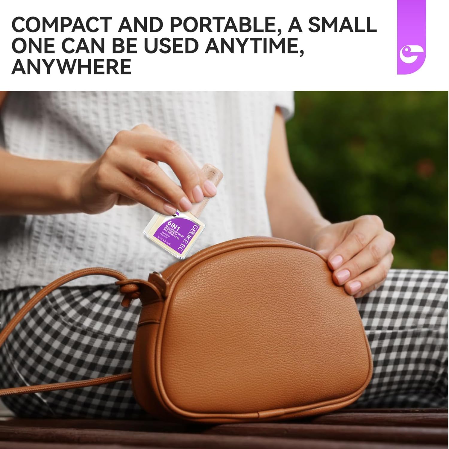 Nail Polish Strengthener and Growth Treatment: Yellow Gelike EC 6 in 1 Natural Nail Hardener Extra Strong and Growth - Long Lasting Nail Repair for Damaged Nails - For Daily Work Home Salon-BrightBean Baby