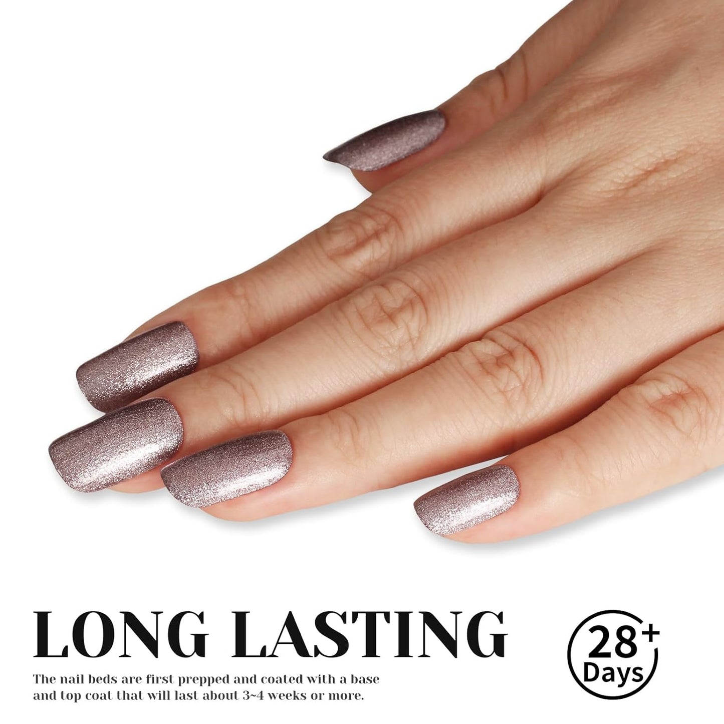 Rose Gold Super Glitter Gel Nail Polish,15ml UV/LED Soak Off Sparkly Rose Gold Gel Polish for Manicure Salon or DIY Nail Art at Home,Holiday Party Color - GP0090-BrightBean Baby