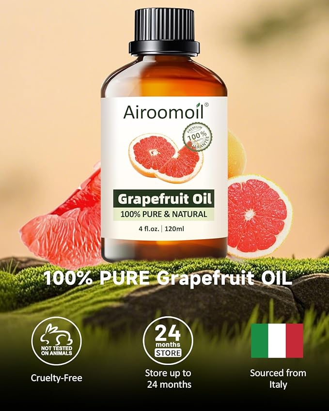 Pure Grapefruit Essential Oil - Fresh Citrus Scent Aromatherapy for Diffusers, Candle Soap Making, Massage Oil 4 Fl Oz-BrightBean Baby