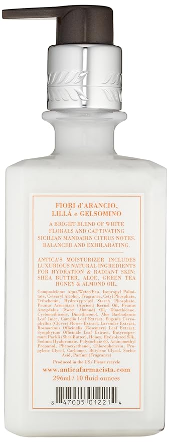 Antica Farmacista Body Moisturizer - Moisturizing Scented Lotion - Premium Body Moisturizer - Luxury Gift for Women & Men - Hand & Skin Hydration - Orange Blossom, Lilac and Jasmine, 10 Fl Oz-BrightBean Baby