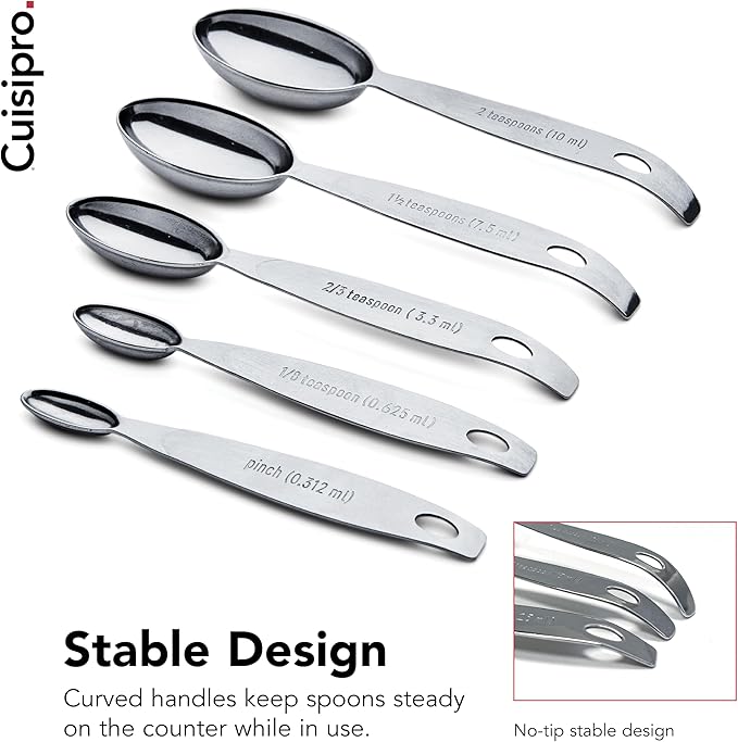 CUISIPRO Odd-Size Measuring Spoon SS 5pc Set