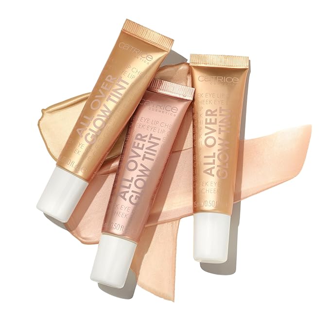 Catrice | All Over Glow Tint | Multi-Use Liquid Highlighter | Face & Body | Vitamin C, Niacinamide, Squalene & Panthenol | Long-lasting & Lightweight | Vegan & Cruelty Free (010 | Beaming Diamond)-BrightBean Baby