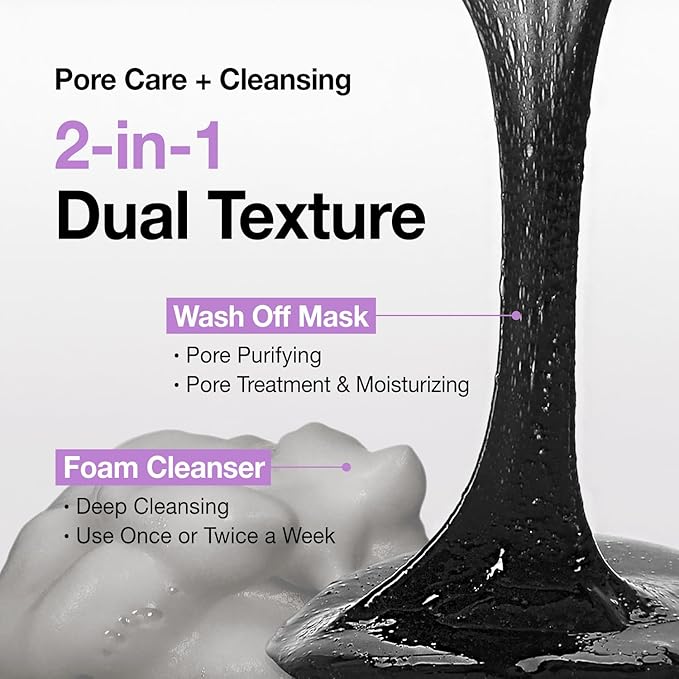 coxir TXA MUCIN ALL-IN-1 PORE MASK –Gelato Texture Wash-Off treatment | Ampoule Mask-to-Foam | Charcoal+ Snail+TXA | Blackhead Remover |Daily Pore Detox for Oily & Sensitive Skin|4.05fl.oz-BrightBean Baby
