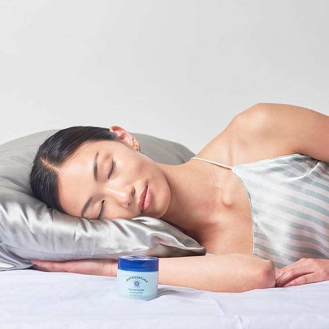 NuSkin NUTRICENTIALS Pillow Glow Sleeping Mask | Overnight Hydration | Bioadaptive Botanical Complex | Red Algae | Apple Extract | Deep Sea Water | Skin Glowing & Pore Minimizing | 2.5 Fl Oz | 2 Pack-BrightBean Baby