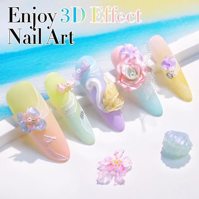 Double Rhythm 3D Nail Gel Pearl Solid Sculpting Gel for Nail Art Non-Sticky Hard Gel for Building Carving Molding Nail Extension Soak Off UV/LED Nail Art Salon Home DIY 0.5 Oz (Orange Pink-Silk 06)-BrightBean Baby