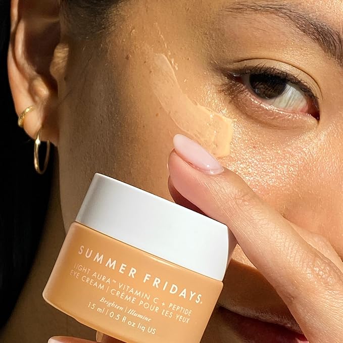 Summer Fridays Light Aura Vitamin C + Peptide Eye Cream - Brightening Eye Cream with an Illuminating and Hydrating Formula (0.5 Fl Oz)-BrightBean Baby