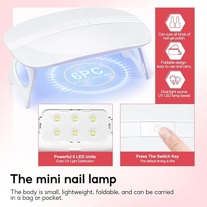 COSCELIA Poly Nail Gel Kit Starter Kit with U V Lamp 3PC Coscelia Poly Extension Gel for Beginners Clear Pink White Nail Art Quick Building Gel Manicure Kits Gift for Women DIY at Home-BrightBean Baby