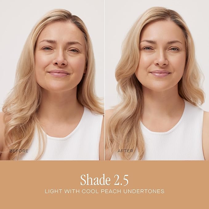 Summer Fridays Sheer Skin Tint - Tinted Moisturizer with Hyaluronic Acid - Helps Diminish Uneven Skin Tone - Sheer to Light Coverage - Shade 2.5 - Light with Cool Peach Undertones (1 Fl Oz)-BrightBean Baby