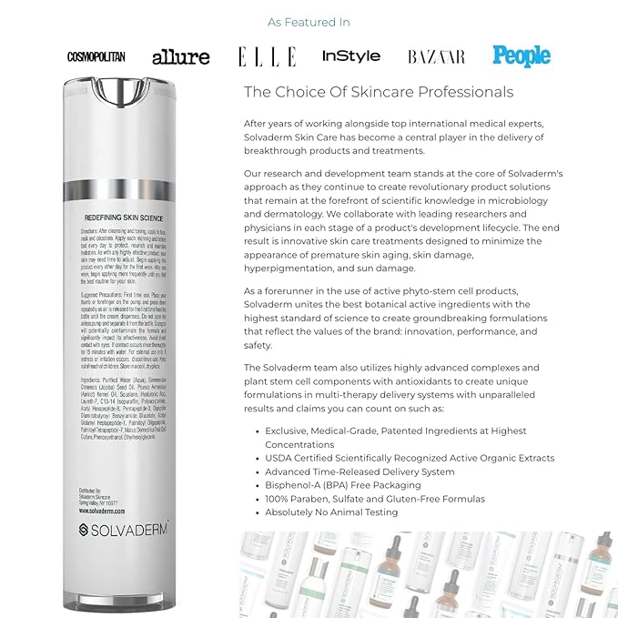 Stemuderm Face & Eye Cream - Anti Aging Skincare - Daily Moisturizer for Fine Lines, Wrinkles & Eyebags - Supports Production of Collagen & Elastin - Organic Stem Cell Complex - 1.7 oz (Pack of 2)-BrightBean Baby