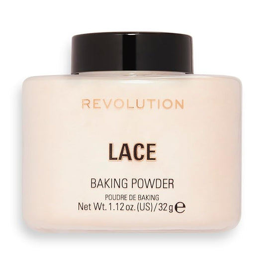 Revolution Beauty, Loose Baking Powder, Makeup Setting Powder, Long Lasting Coverage, Mattifies & Reduces Shine, Lace, 1.13 Oz-BrightBean Baby