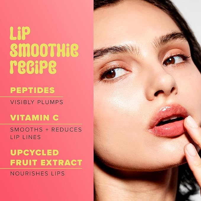 Farmacy Peptide Lip Balm - Lip Smoothie Hydrating Lip Balm with Vitamin C to Visibly Plump + Smooth Lip Lines - Nourishing Lip Treatment with a High-Gloss Finish - Apple (10g)-BrightBean Baby
