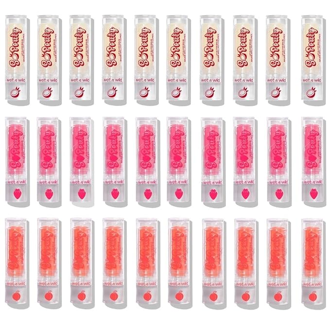 wet n wild Perfect Pout So Pouty Shine Tinted Lip Balm Coconut Flavored, Hyaluronic Acid, Vegan Collagen, Moisturizing For Dry Lip Care, Clear (Pack of 2)-BrightBean Baby
