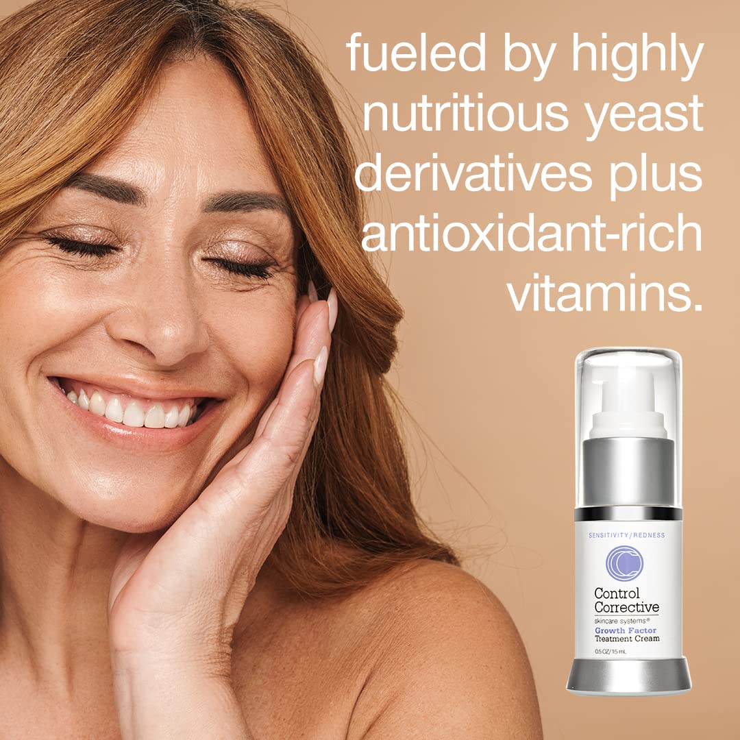 CONTROL CORRECTIVE Growth Factor Treatment Cream, 0.5 Oz - An Elegant Facial Cream For Calming Down Skin After Peels, Microdermabrasion Or Retinol Usage, Diminishes Visible Scars, Soothes Irritation-BrightBean Baby