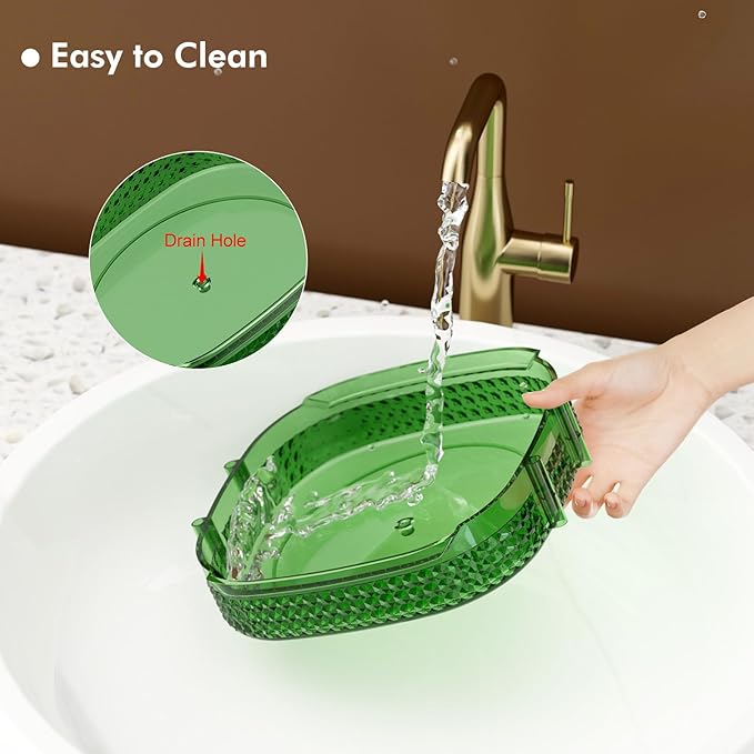 Awenia Rotating Makeup Organizer 360, Stackable Adjustable Large Capacity Cosmetic Storage Unit,Dresser Bathroom Kitchen Countertop Organizer with Metal Handle, Plus Size (Gem Green, 3 Tier)-BrightBean Baby