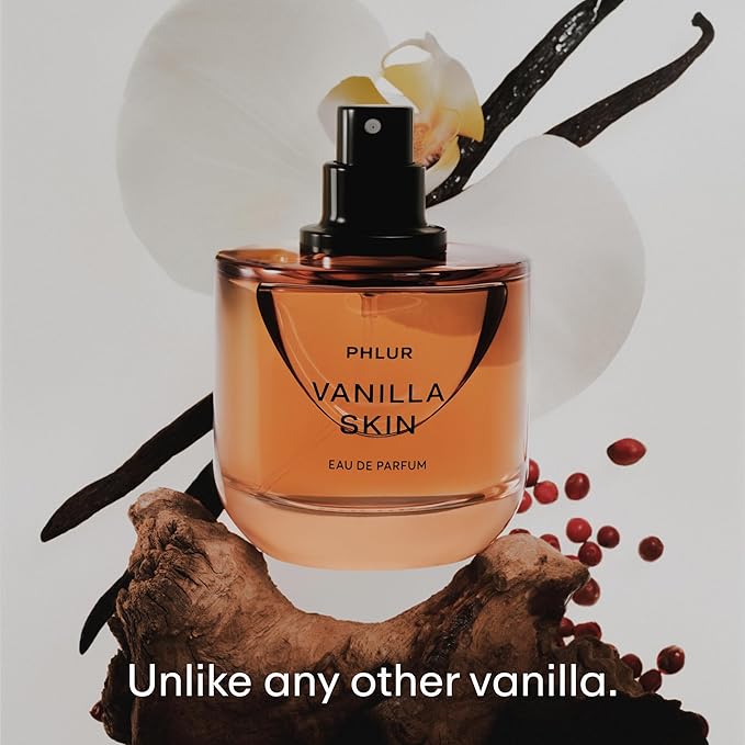 PHLUR Vanilla Skin Eau de Parfum - Full Size Perfume Spray Fragrance - Vanilla Perfume with Pink Pepper, Cashmere Wood & Sandalwood (50mL)-BrightBean Baby