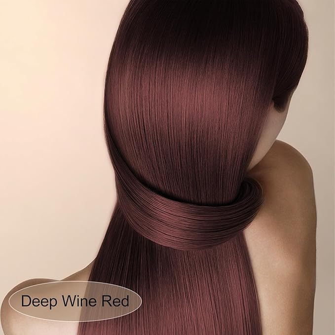 Hair Dye Shampoo, Gray Hair Coverage Dye Shampoo, Hair Color Shampoo for All Hair Types, Champu Para Canas, Suitable for Home and Salon (Dark Wine Red)-BrightBean Baby