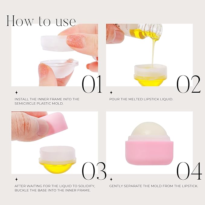 0.25 oz（7g） Empty Lip Balm Square Containers Tubes Lipstick 12 Pieces for Make Natural Lip Balm Lip Care - DIY & BPA FREE (Pink)-BrightBean Baby