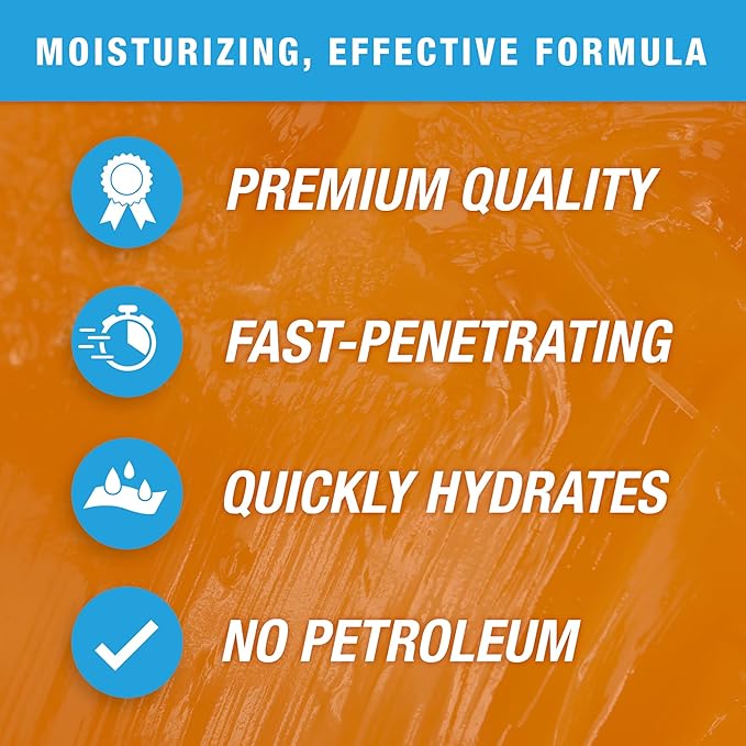 Blue Goo CRACKED HEELS & DRY HANDS Skin Softener for Dry Feet, Hands, Hydrating and Smoothing, Moisturizer, Dryness Relief, 2 Ounce, made with 100% PURE EMU OIL-BrightBean Baby