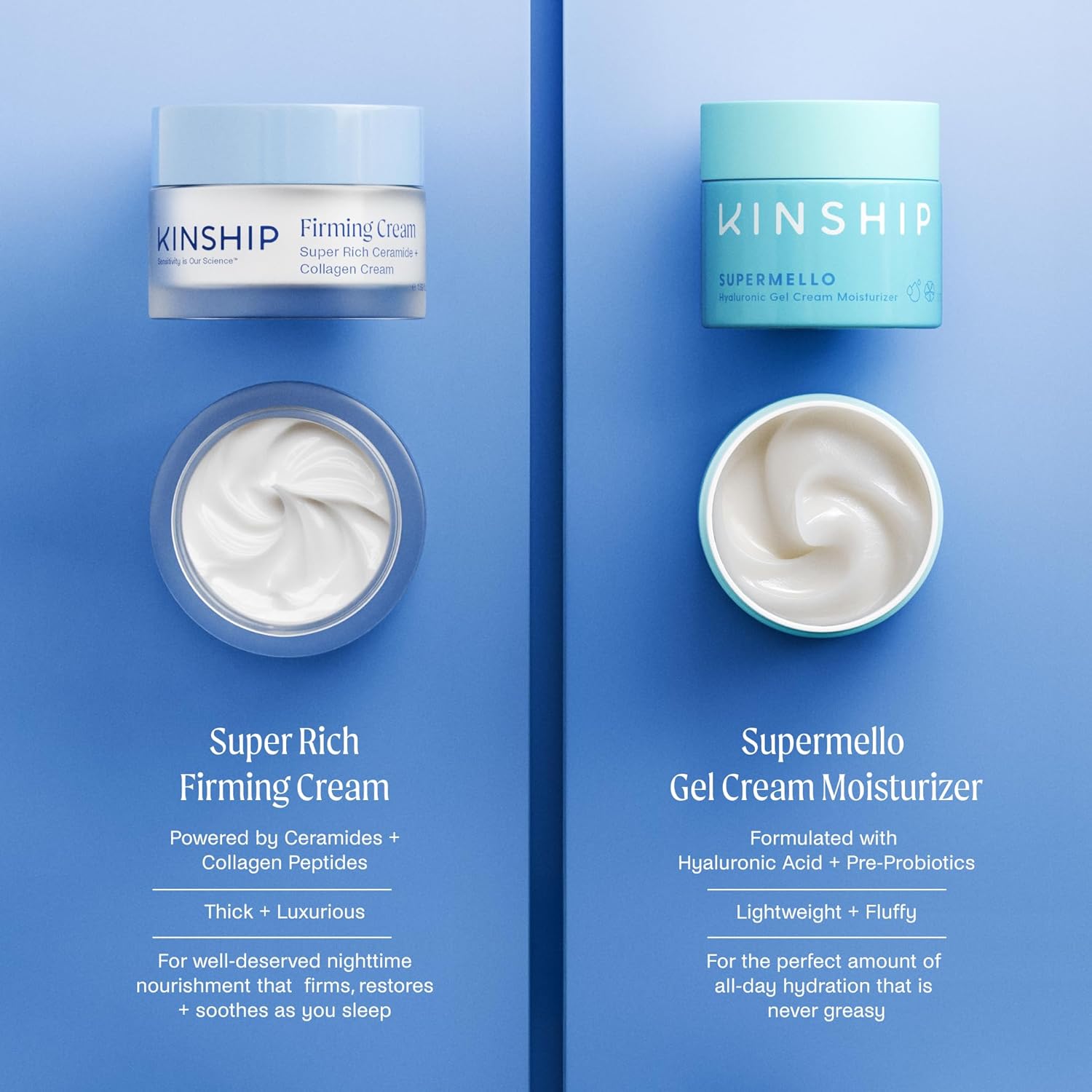 Kinship Super Rich Collagen + Ceramide Firming Cream | Anti Aging, Hydrating Face Moisturizer for Sensitive Skin | Wrinkle Cream - Smooth Fine Lines | Synthetic Fragrance-Free | Derm Approved, (1.7oz)-BrightBean Baby