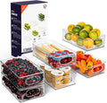 ClearSpace Plastic Pantry Organization and Storage Bins – Perfect for Kitchen/Fridge/ Refrigerator/Cabinet Organizers - 6 Pack
