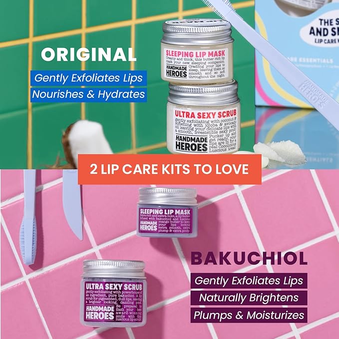 100% Natural Lip Scrub, Vegan Conditioning Coconut Lip Exfoliator - Gentle Exfoliant, Sugar Lip Polish and Lip Exfoliator Scrubber for Chapped and Dry Lips (Original 3pc Set)-BrightBean Baby