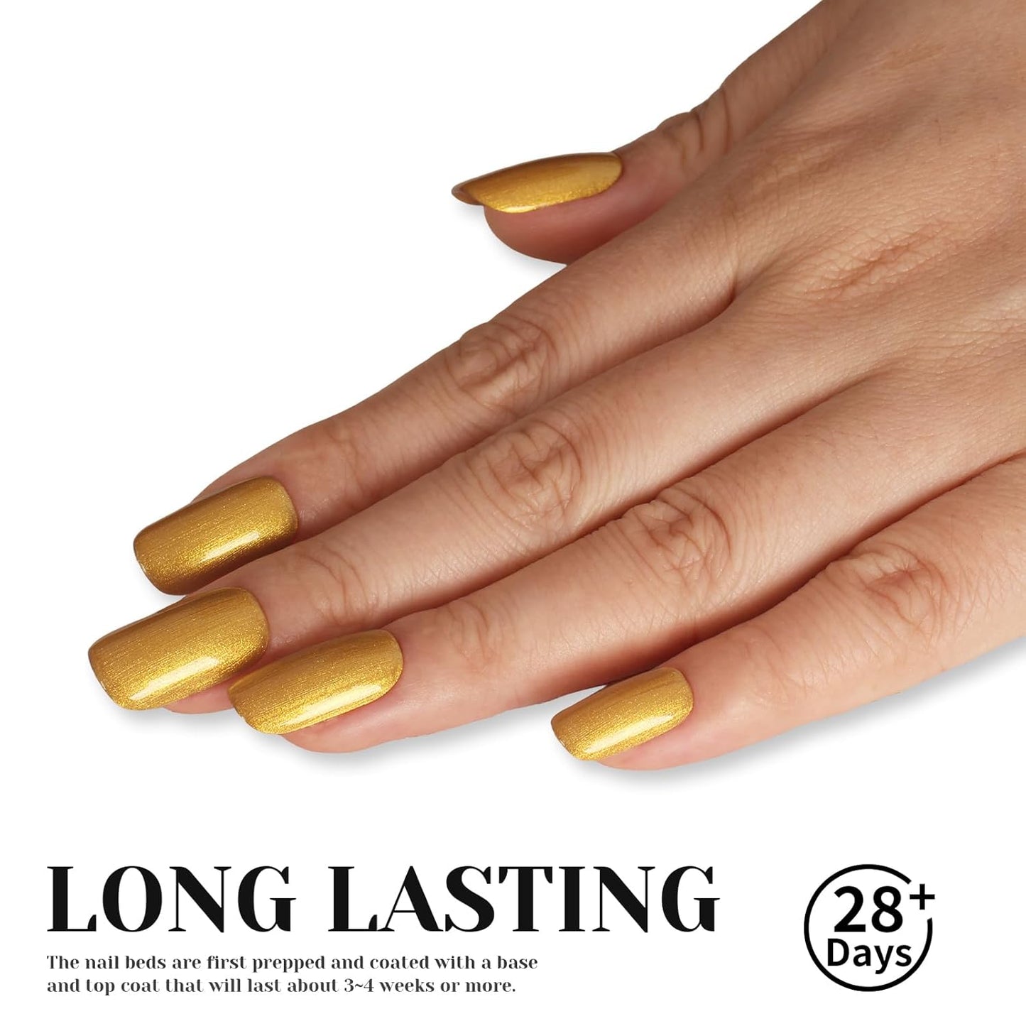 Gold Metallic Glitter Gel Polish,15ml UV/LED Soak Off Sparkly Gold Yellow Chrome Gel Nail Polish Kit for Manicure Salon or DIY Nail Art at Home,Party Holiday Color Gel Gift - GP0089-BrightBean Baby