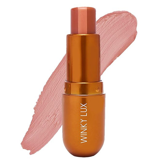 Winky Lux Pumpkin Spice Latte Tri-Color Tinted Lip Balm – Hydrating Balm, Sheer Pink Tint, Lip Care with Jojoba Oil & Vitamin E, Moisturizes & Softens Dry Lips, Buttery Soft with Pumpkin Spice Scent-BrightBean Baby