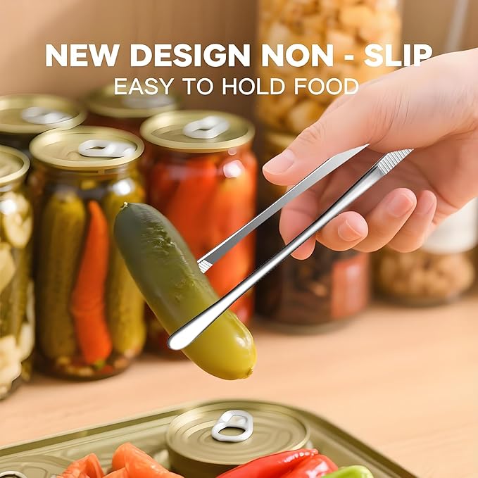 Kitchen Tweezers Tongs, Cooking Tweezers Stainless Steel - 12-inch Ideal for Grilling Meat, BBQ, Pasta, Plating, and Pinching Delicate Small Pieces of Food, Set of 2